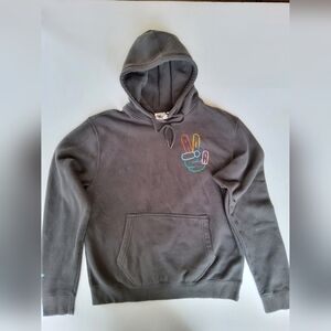 Adidas Originals Mens Medium Peace Sign Trefoil Hoodie Black